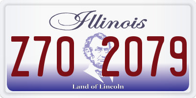 IL license plate Z702079