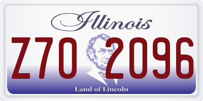 IL license plate Z702096