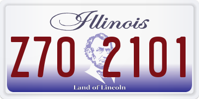 IL license plate Z702101