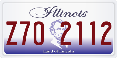 IL license plate Z702112