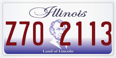 IL license plate Z702113