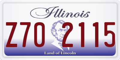 IL license plate Z702115