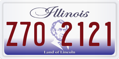 IL license plate Z702121