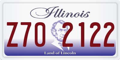 IL license plate Z702122