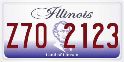 IL license plate Z702123