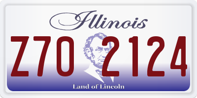 IL license plate Z702124