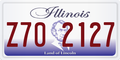 IL license plate Z702127