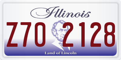 IL license plate Z702128
