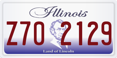 IL license plate Z702129
