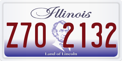 IL license plate Z702132