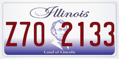 IL license plate Z702133
