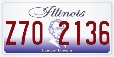 IL license plate Z702136