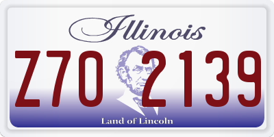 IL license plate Z702139