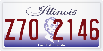 IL license plate Z702146