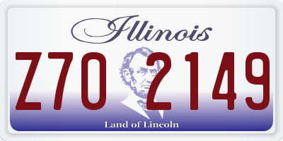 IL license plate Z702149