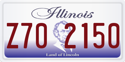 IL license plate Z702150