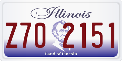 IL license plate Z702151