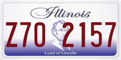 IL license plate Z702157