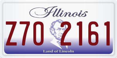 IL license plate Z702161