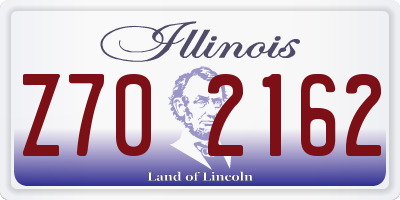 IL license plate Z702162