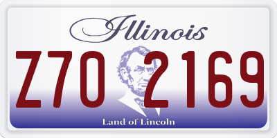 IL license plate Z702169