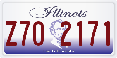 IL license plate Z702171