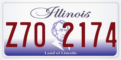 IL license plate Z702174