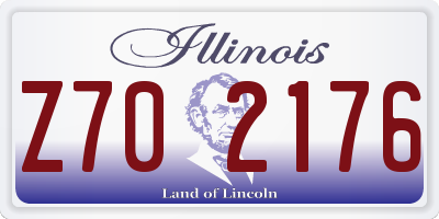 IL license plate Z702176