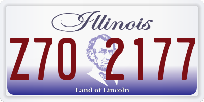 IL license plate Z702177