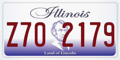 IL license plate Z702179