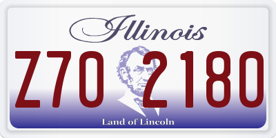 IL license plate Z702180
