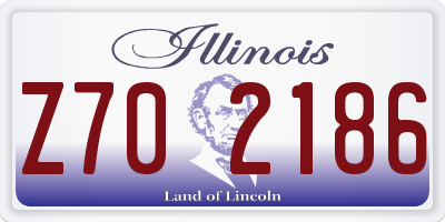 IL license plate Z702186