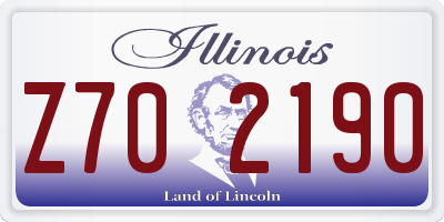 IL license plate Z702190