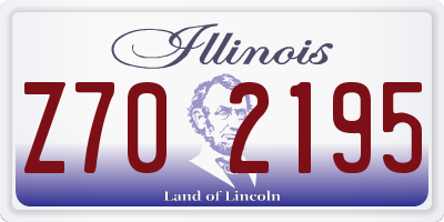 IL license plate Z702195