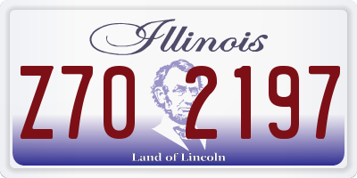 IL license plate Z702197