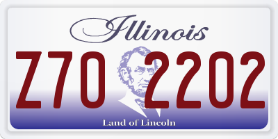 IL license plate Z702202