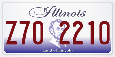 IL license plate Z702210