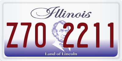 IL license plate Z702211