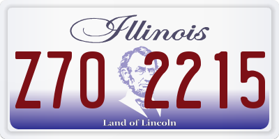IL license plate Z702215