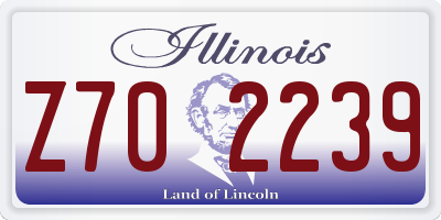 IL license plate Z702239