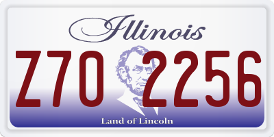 IL license plate Z702256