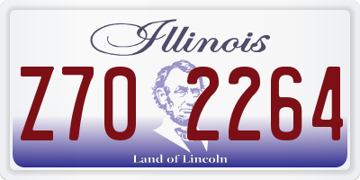 IL license plate Z702264