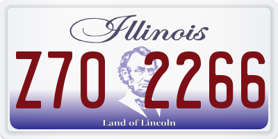 IL license plate Z702266