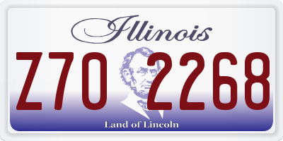 IL license plate Z702268