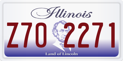 IL license plate Z702271