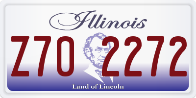 IL license plate Z702272