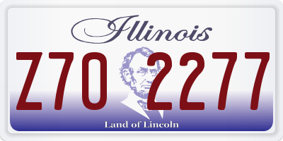 IL license plate Z702277