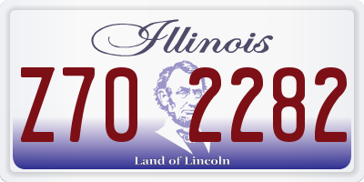 IL license plate Z702282