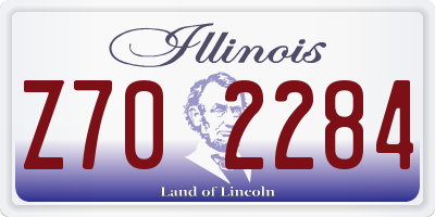 IL license plate Z702284