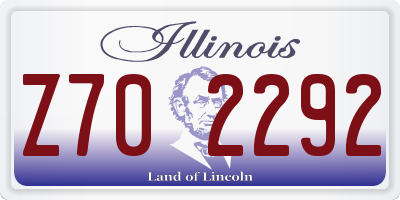 IL license plate Z702292